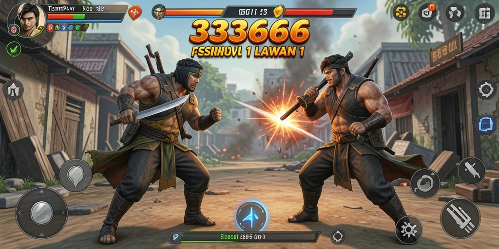 Tampilan antarmuka game Tempur 1 Lawan 1 yang seru dan interaktif.