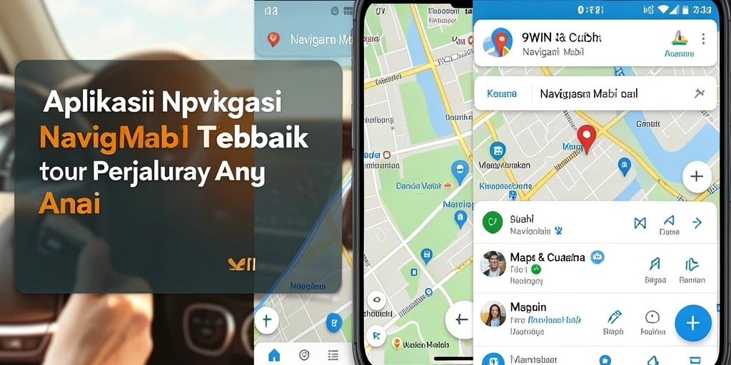 Antarmuka pengguna 9WIN yang sederhana dan fungsional untuk Navigasi Mobil.