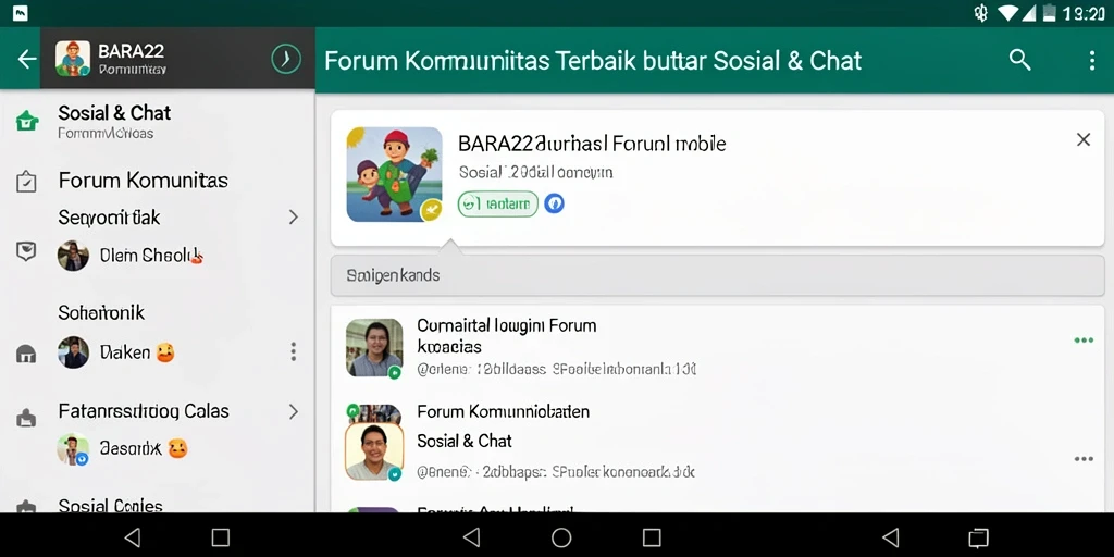 Tampilan antarmuka BARA22 yang menarik untuk forum komunitas.