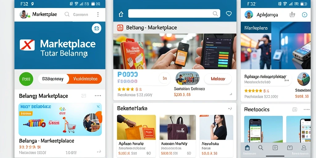 Tampilan antarmuka F32 yang ramah pengguna untuk berbelanja online.