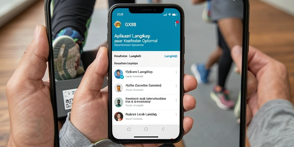 Tampilan antarmuka pengguna GX88 yang menarik untuk melacak langkah.