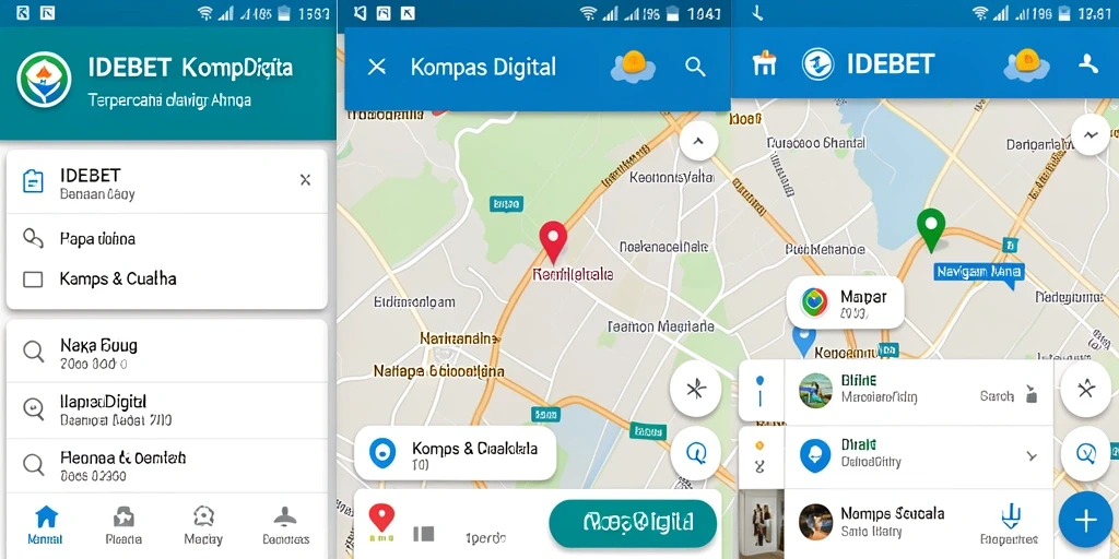 Tampilan antarmuka aplikasi IDEBET yang intuitif dan informatif.