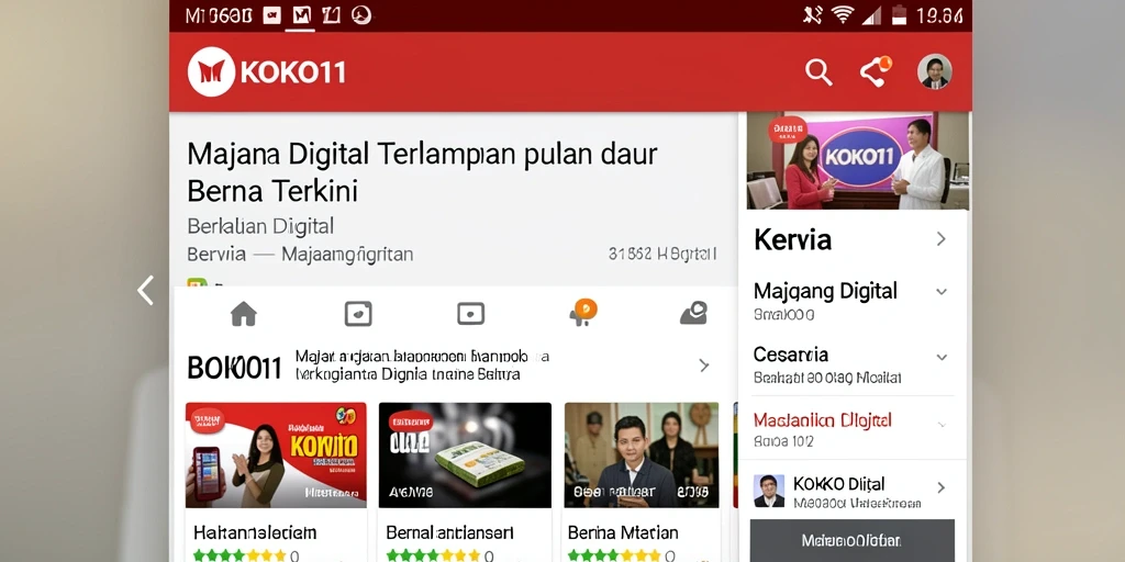 Tampilan antarmuka aplikasi KOKO11 yang menarik dan intuitif.