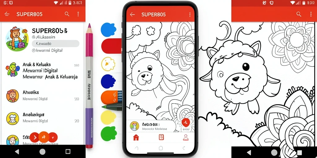 Antarmuka aplikasi SUPER805 yang cerah dan interaktif.